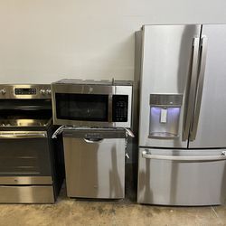 Stainless Steel Kitchen Appliance Set