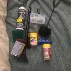 Fish Cleaning Supplies And Food 