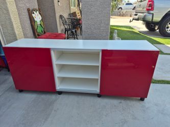 71" length X 17" deep X 28" height, TV CONSOLE CABINET,  please see all the pictures for details
