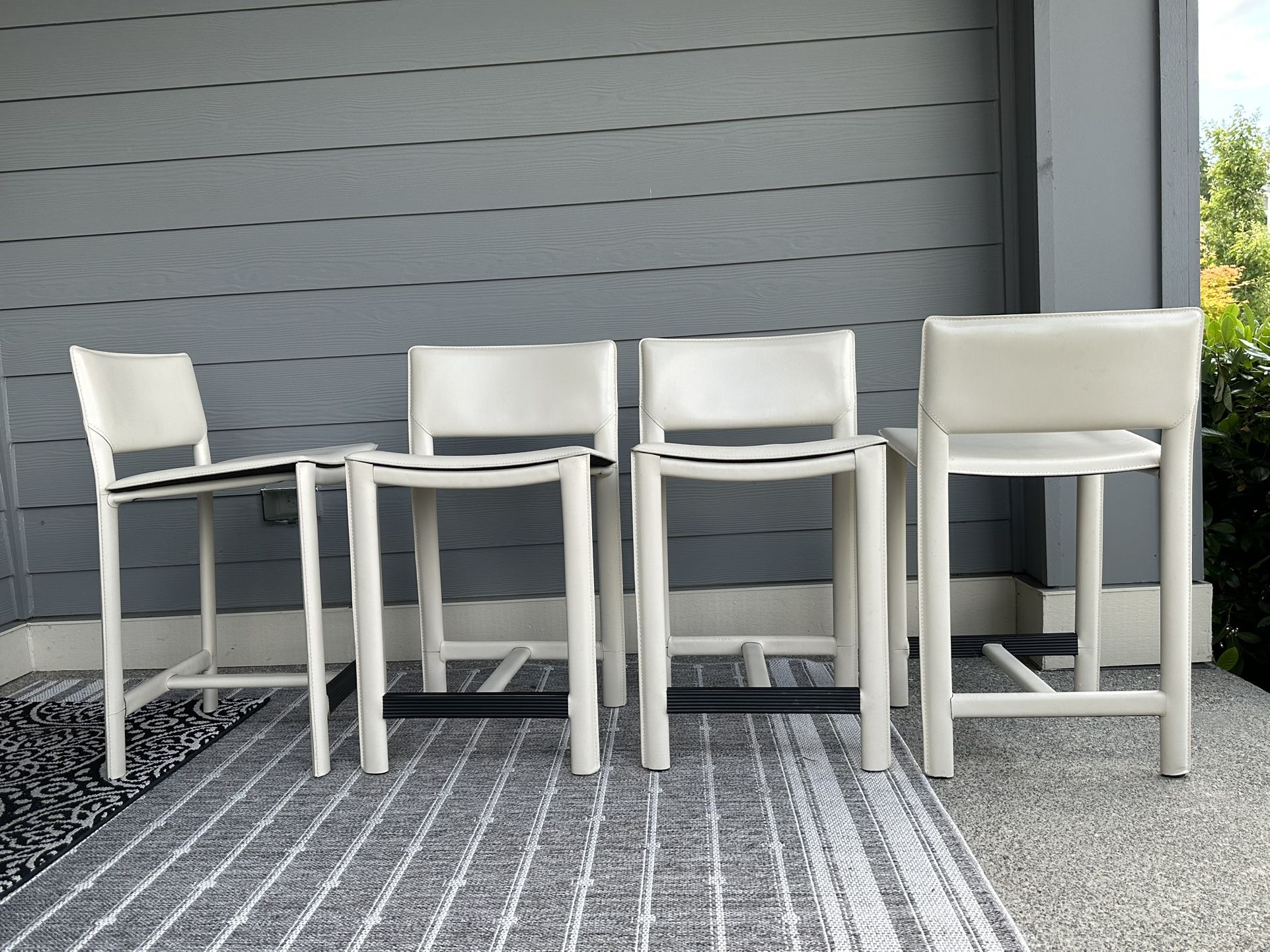 Leather Counter Stools - 4