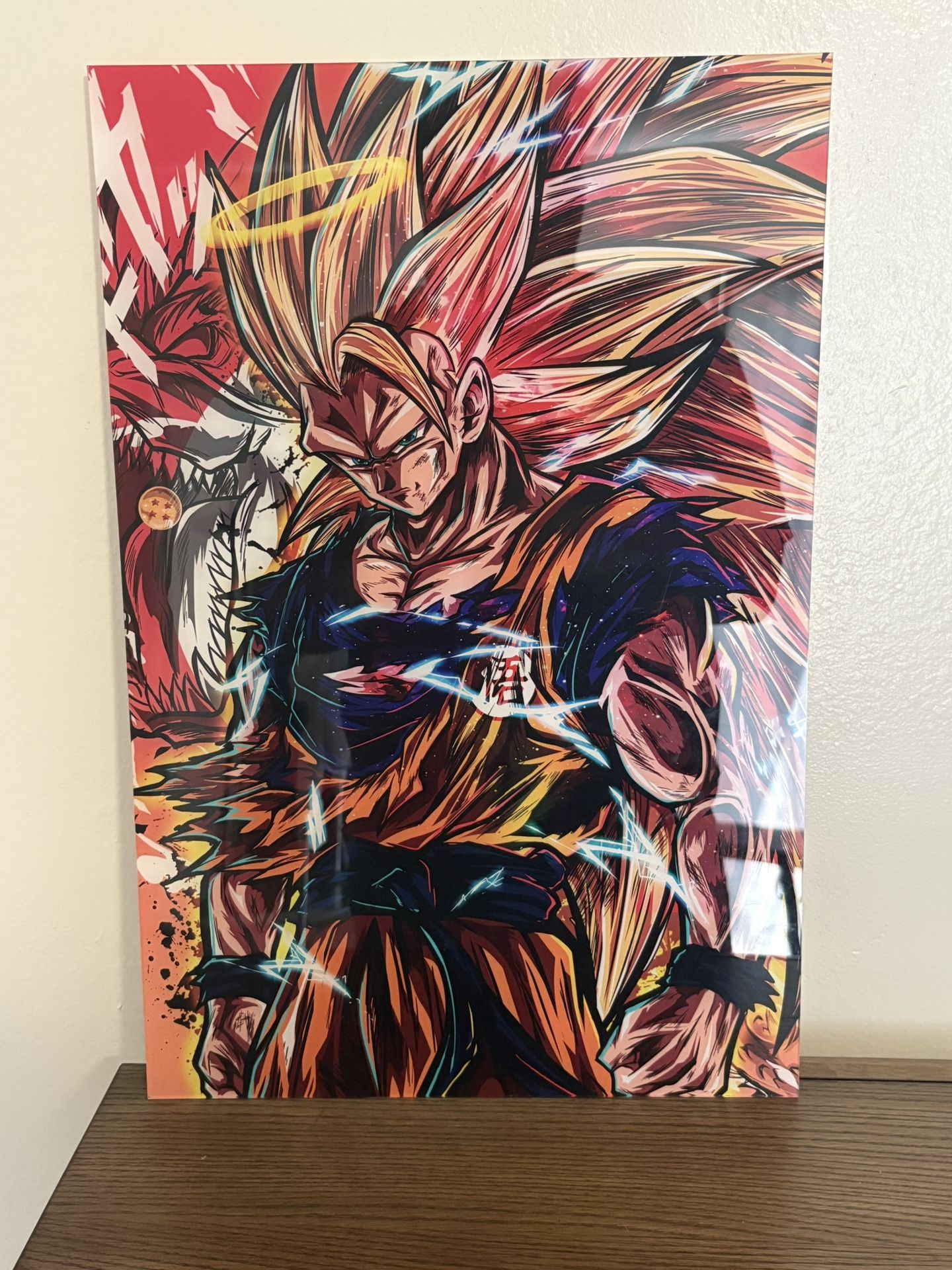 acrylic SS3 Goku custom art