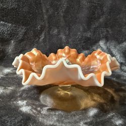 Orange Carnival Glass Pieces 