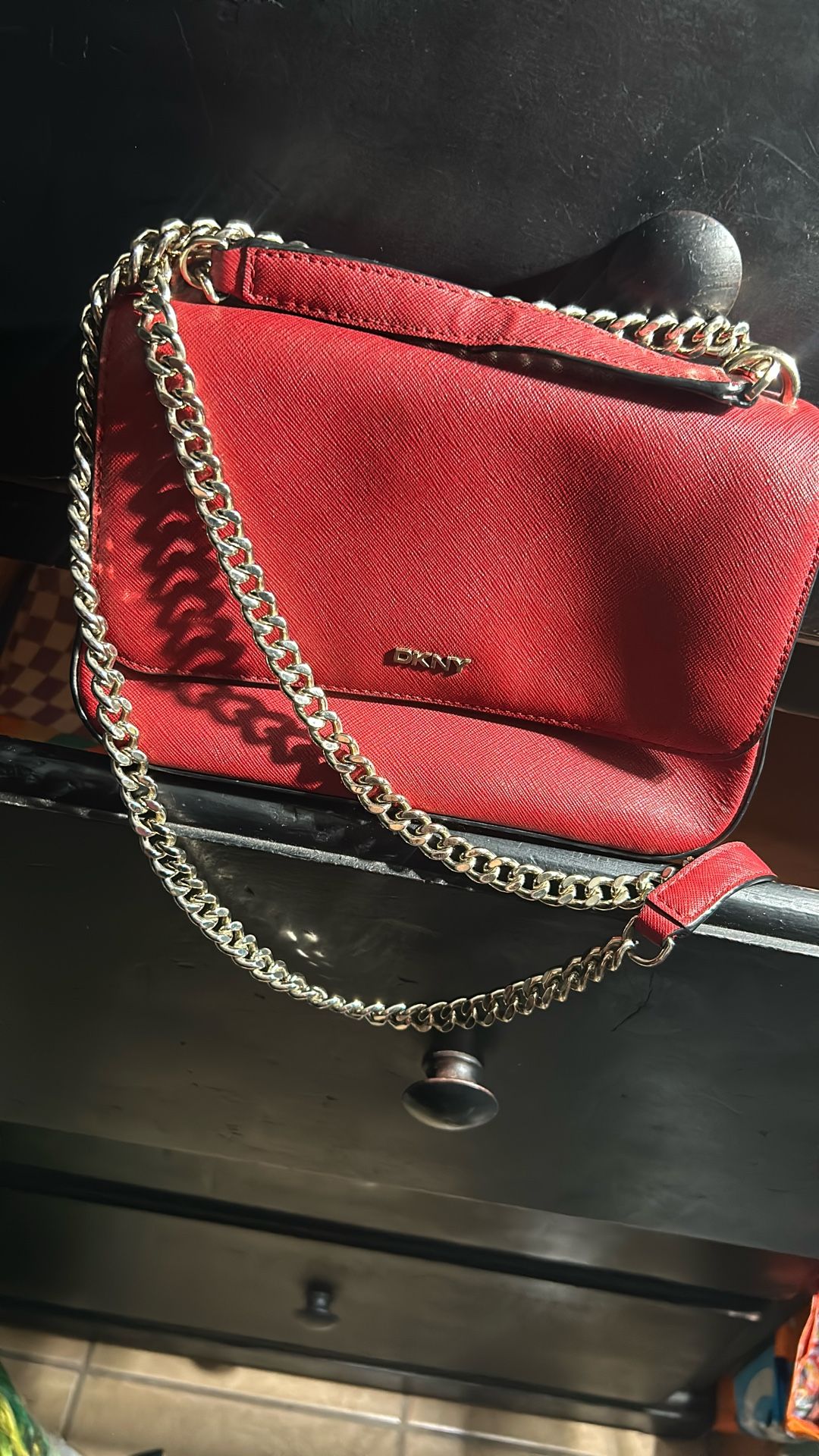 DKNY Women's Sina Shoulder Bag Flap In Bright Red