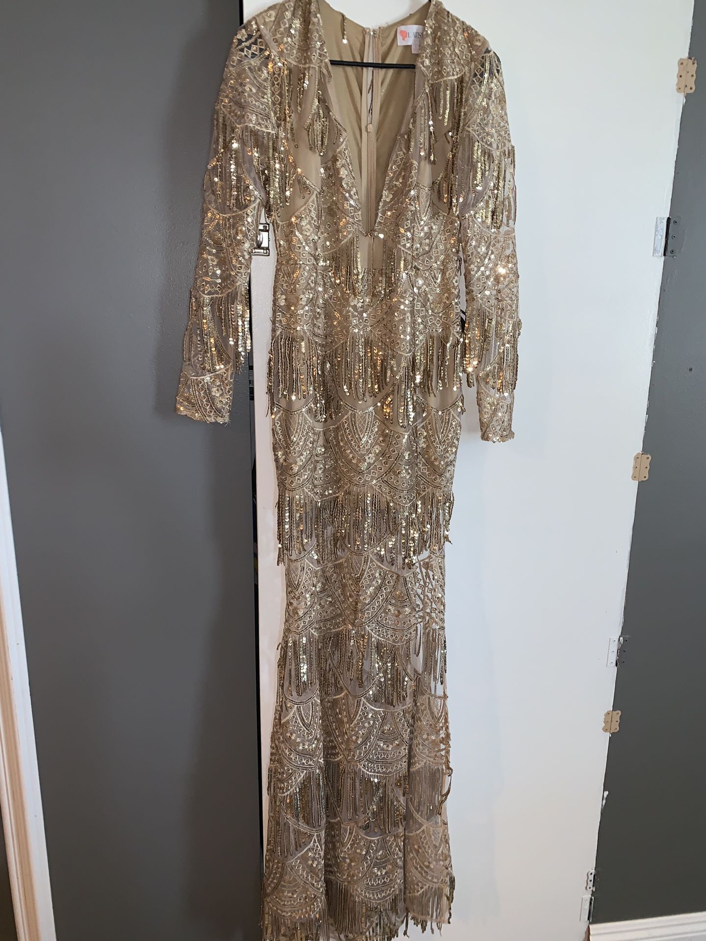 Gold formal dress/ prom