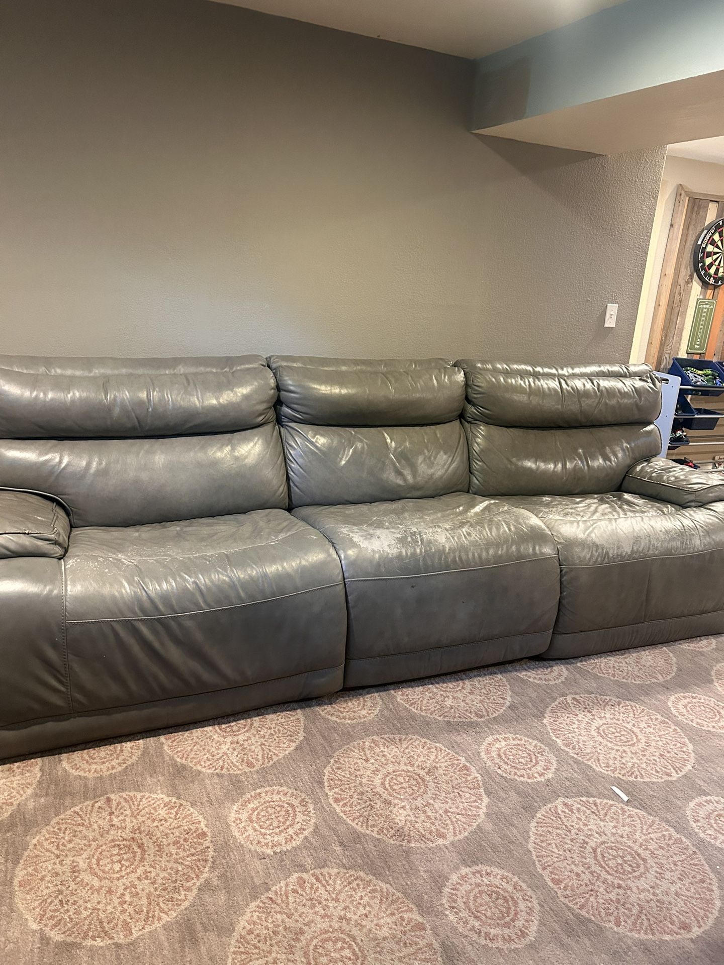 FREE leather Reclining Sofa