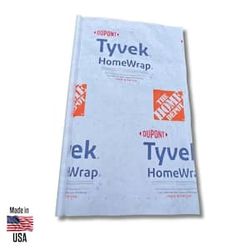 Nine by fifty foot roll tyvek house wrap