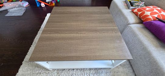 Omega Square 36 inch Coffee Table , White