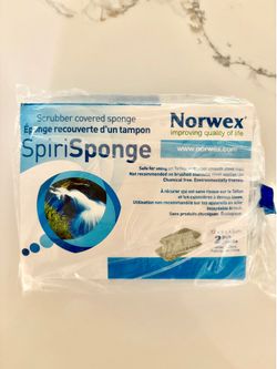 2-PK NORWEX SpiriSponge Home Cleaning Kitchen Bath Non-toxic No Chemicals NEW