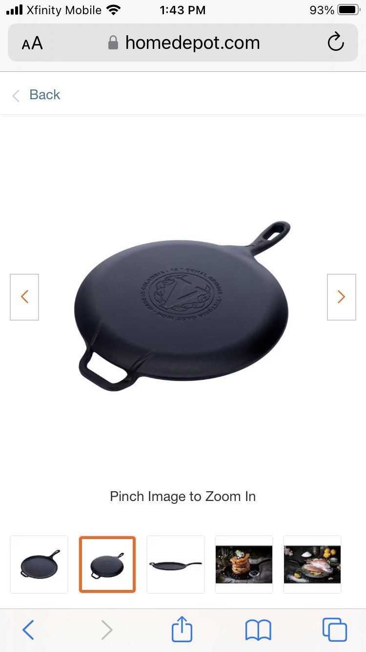 12” Cast Iron Skillet