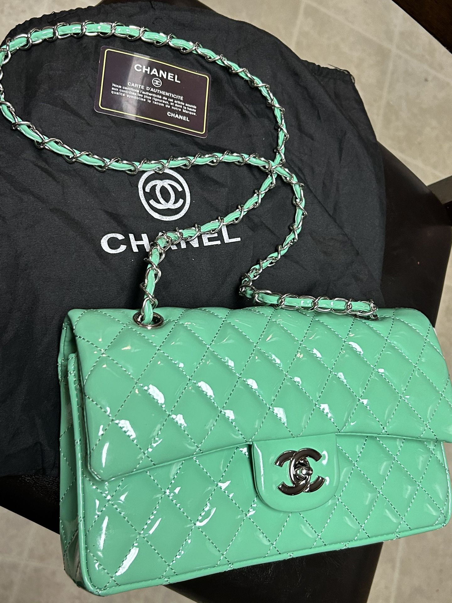 Chanel Mint Green Double Flap Bag