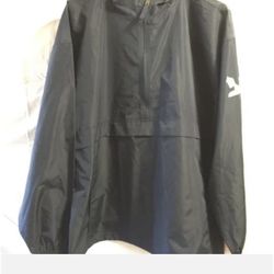 Black Hooded Windbreaker Champion Jacket