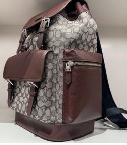Coach backpack brown, and gray