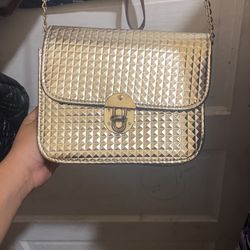 Gold Shoulder Mini Purse