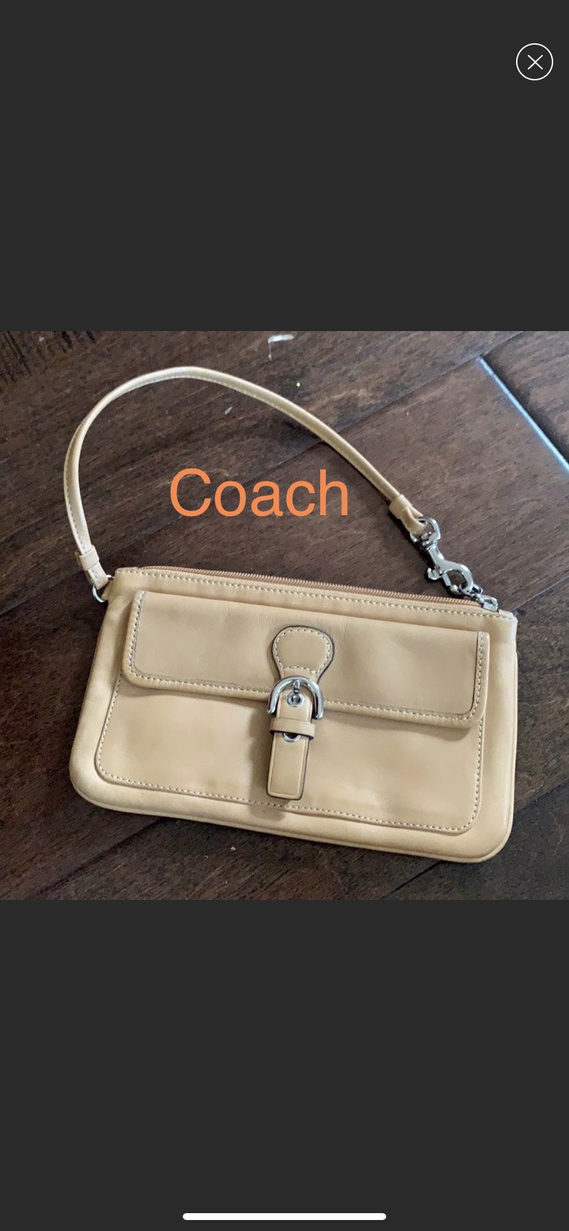 Coach genuine leather wristlet