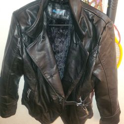New XS Black faux fur trimmed Jacket OBO