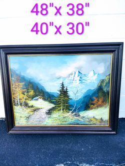 Old painting Artist signed vintage