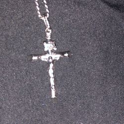 Cross Silver Chain