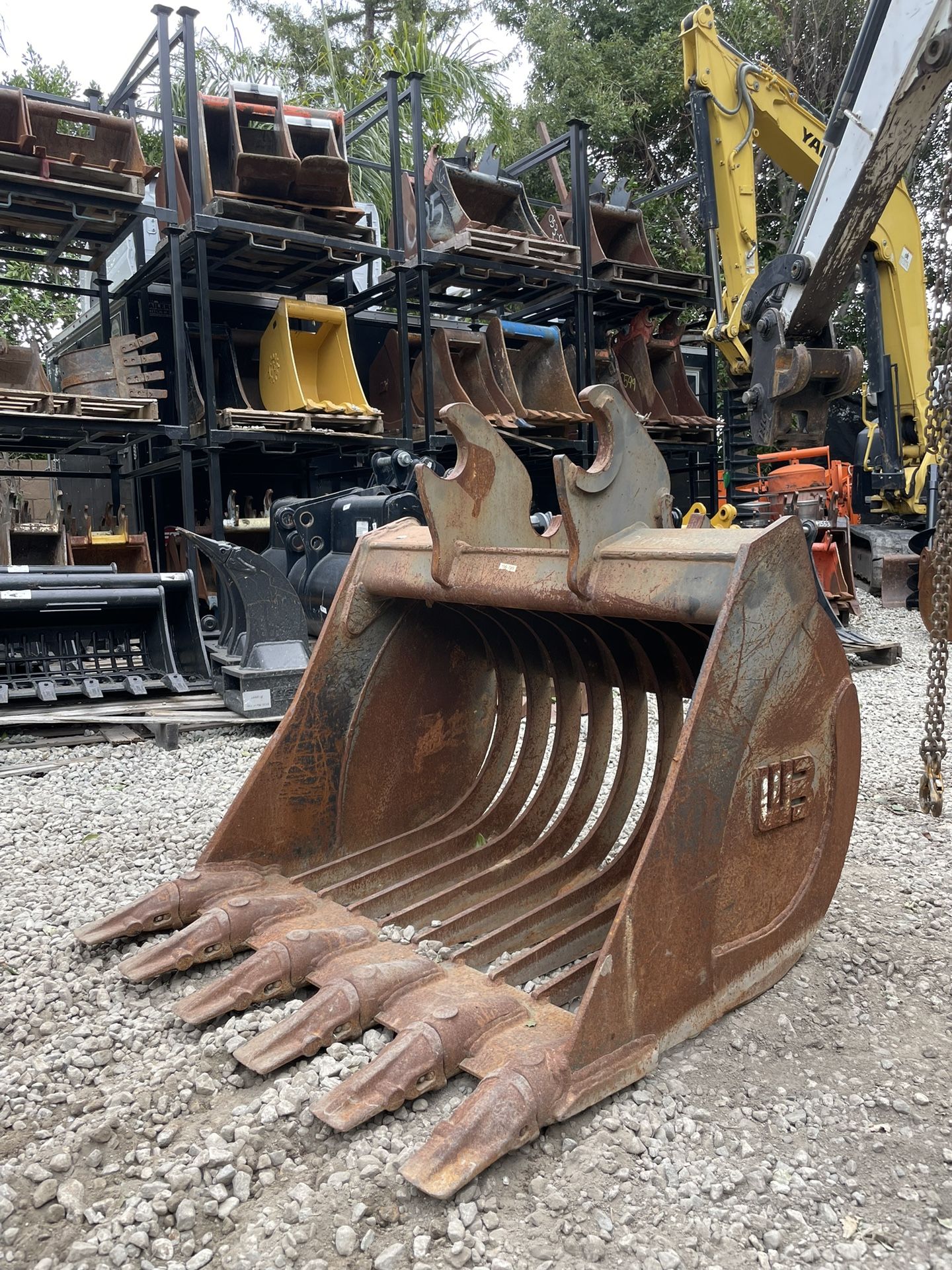 Kubota KX080 Excavator Skelton Rock Screening Bucket