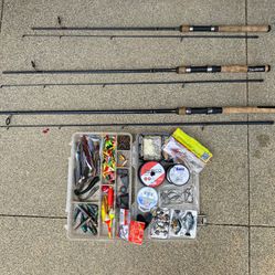 Fishing Tackle Kit and Fishing Rods 