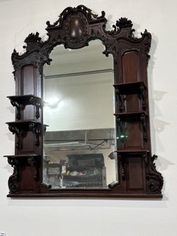 Large Gothic/rococo Antique Mirror
