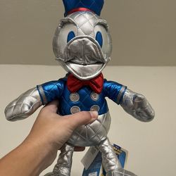 Silver Donald Duck Plush Doll