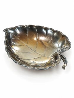Vintage Silver-Plated Leaf-Shaped Dish / Catchall