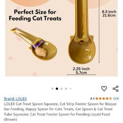 Lolex Large Cat Bar Feeding Spoon Puree  Feeding Wide Spoon for Cats