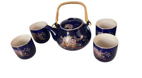 Cobalt Blue Ceramic Tea Set