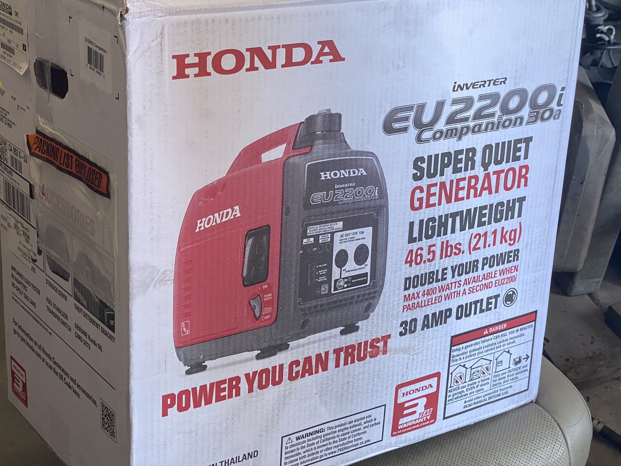 Honda 2200 Generator New Just One Test Start for Sale in Ceres, CA