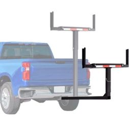 POFENZE Truck Bed Hitch Extender Adjustable 2 in 1 Foldable Extender Extension Rack for Pickup Trucks & SUVs for Kayak Ladder, Canoe, Pipes, Lumber Ra