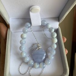 Good Quality Blue Lace Agate Jewelry Set 