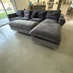 Real Velvet Sectional Sofa