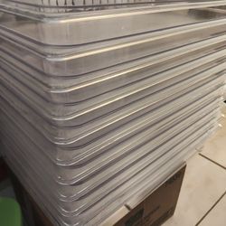 Catering trays LIDS INCLUDED clear plastic / acrylic / polycarbonate food storage