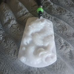 Jade pendant dragon necklace