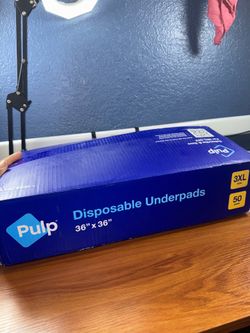 Pulp disposable underpads 36x36 inches 50 pads