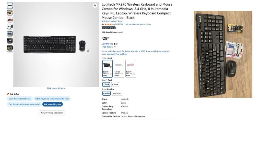 Monitor, Mouse, Keyboard And Battery Buddle