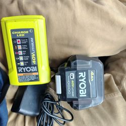 Ryobi battery and charger