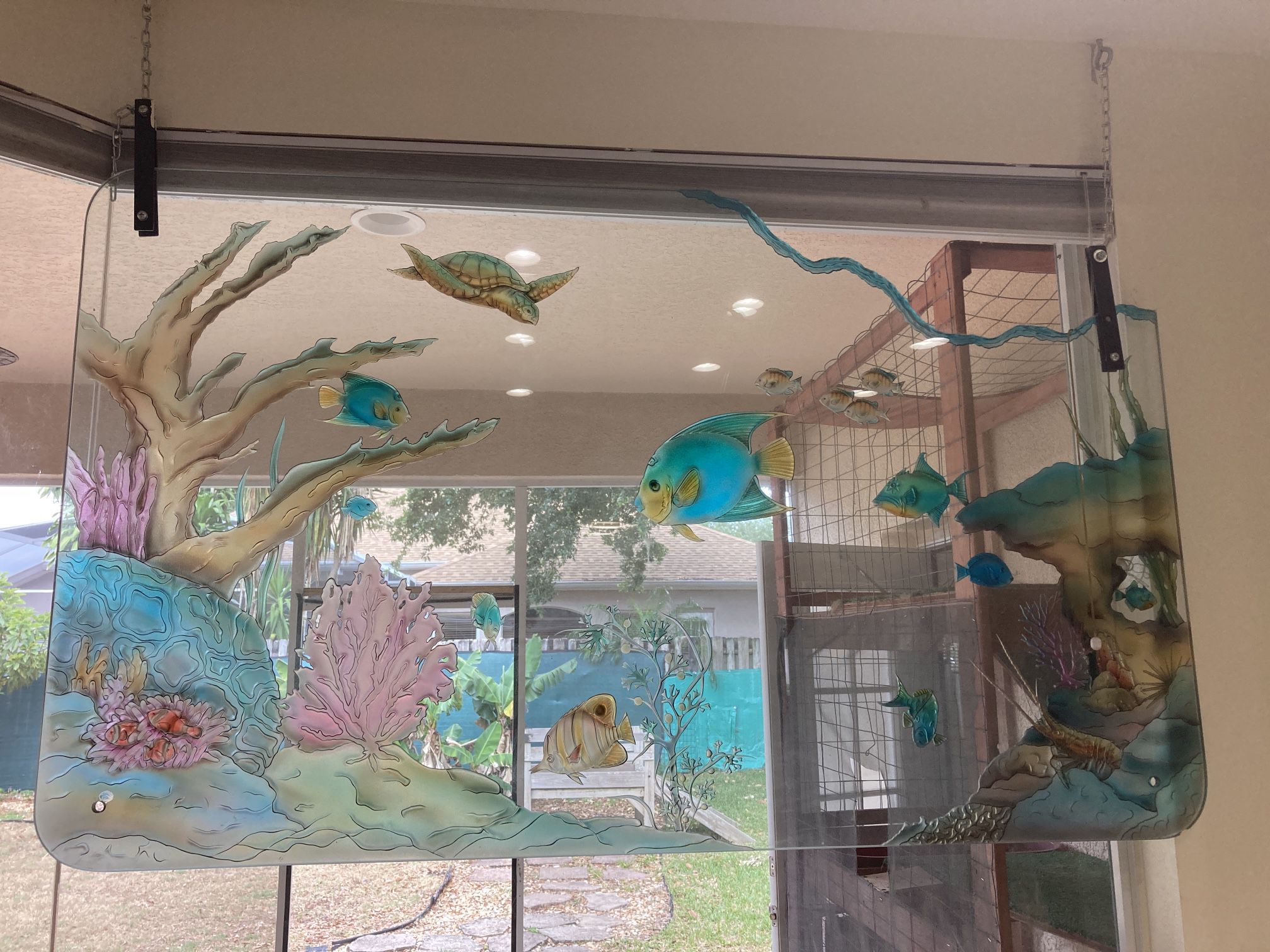 Glass Fish Hanging Wall Art