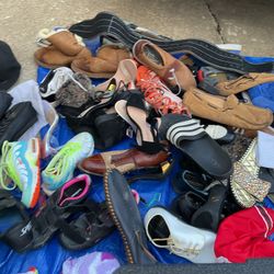 A Lot Of Different Size Of Clothes, And Shoes , Snickers And More All For $50
