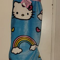 New Hello Kitty & Rainbows Bright Blue 