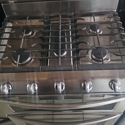 Kitchen Aid Gas Stove 5 Burner Double Oven 30 Inches 