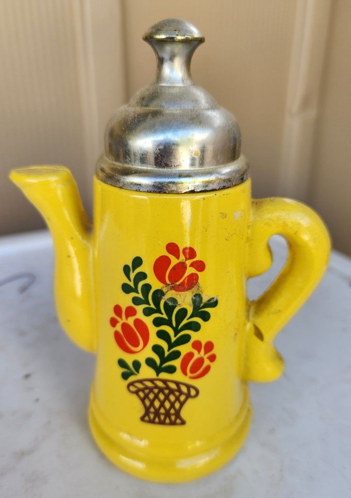 Vintage Pitcher Bottle Or Purple Candle Holder