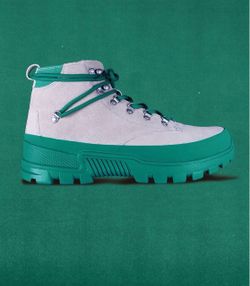 MTV Jesse’s Sunday Boot - Suede Hiker Boot with Green Lug Sole