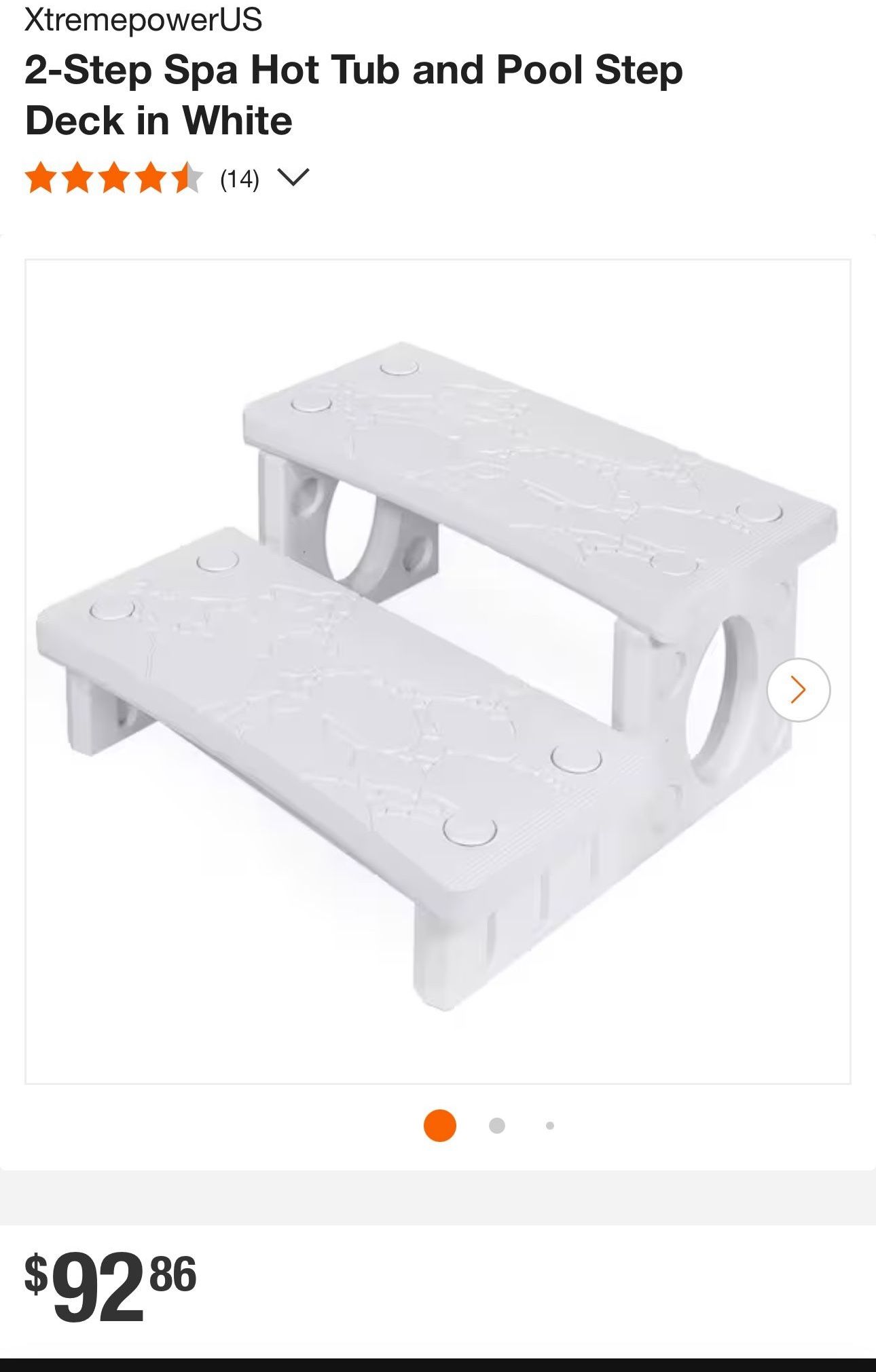 XtremepowerUS Deluxe 2-Step Multi Purpose Spa Hot Tub Pool RV Campers Deck SKU: 75163