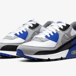 Nike Air Max 90 Hyper Royal White Men's Sneakers size 9.5 and 8.5