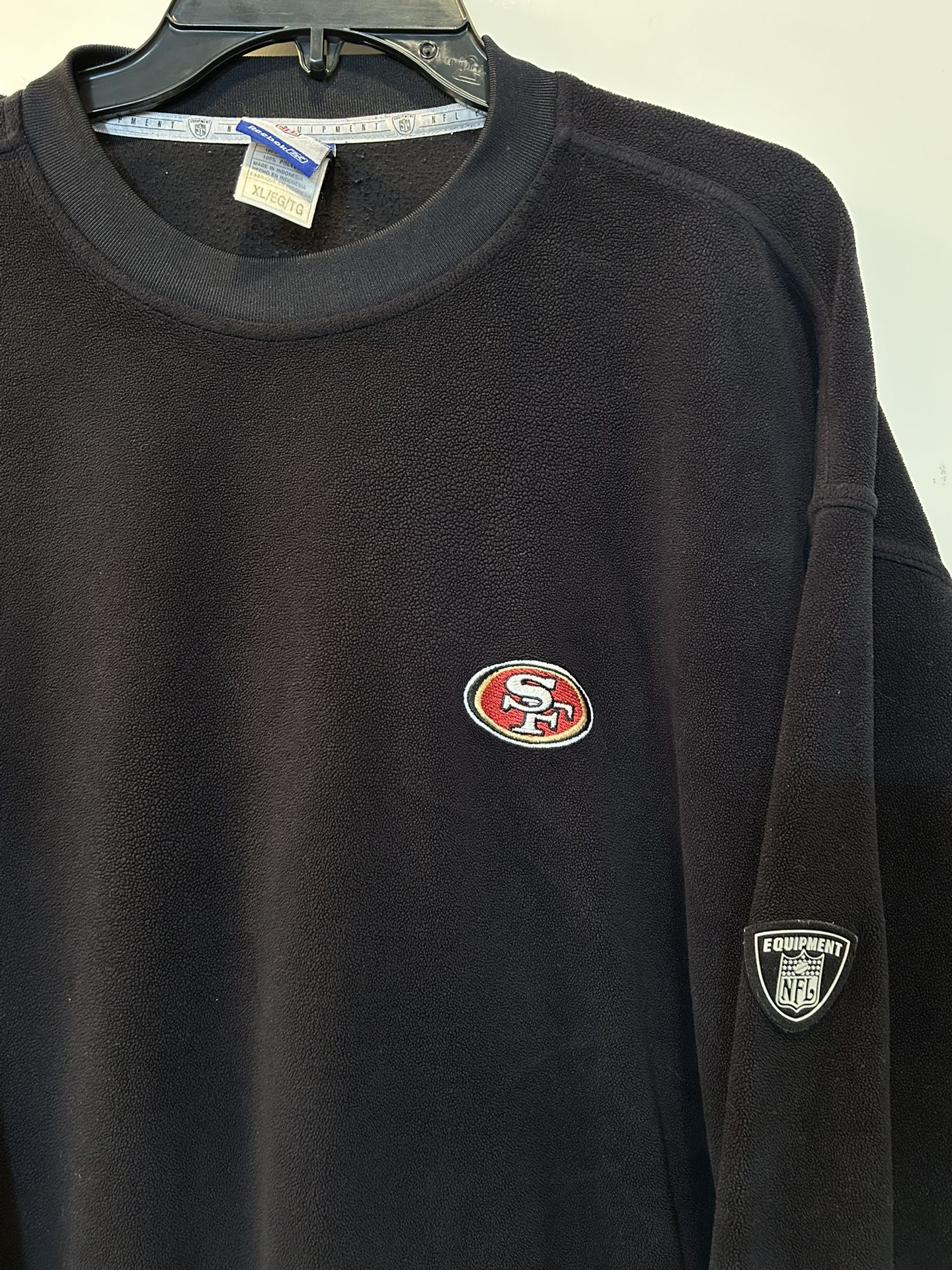 Vintage San Francisco 49ers Reebok Fleece Crew Neck Sweater Men’s Size XL