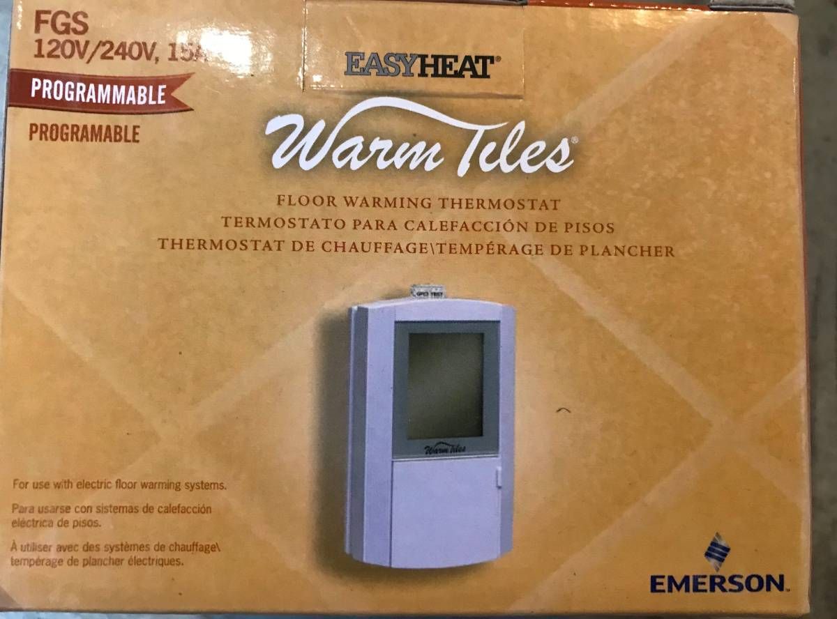 Emerson Warm Tiles Floor Programmable Thermostat FGS 120v 240v for Sale in  Vancouver, WA - OfferUp
