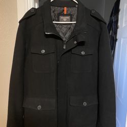 Black Dockers pea coat - XL