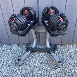 Bowflex Dumbbells Set And Rack 