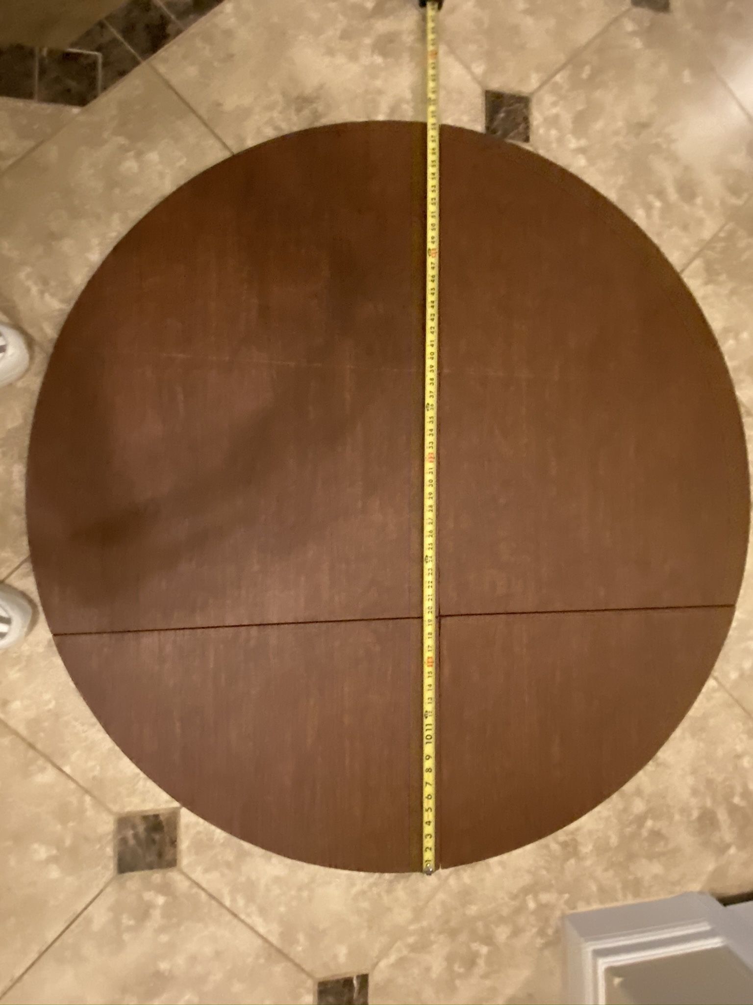 Custom Made 60 Inch Round Felt And Vinyl Table Cover